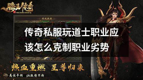传奇私服玩道士职业应该怎么克制职业劣势